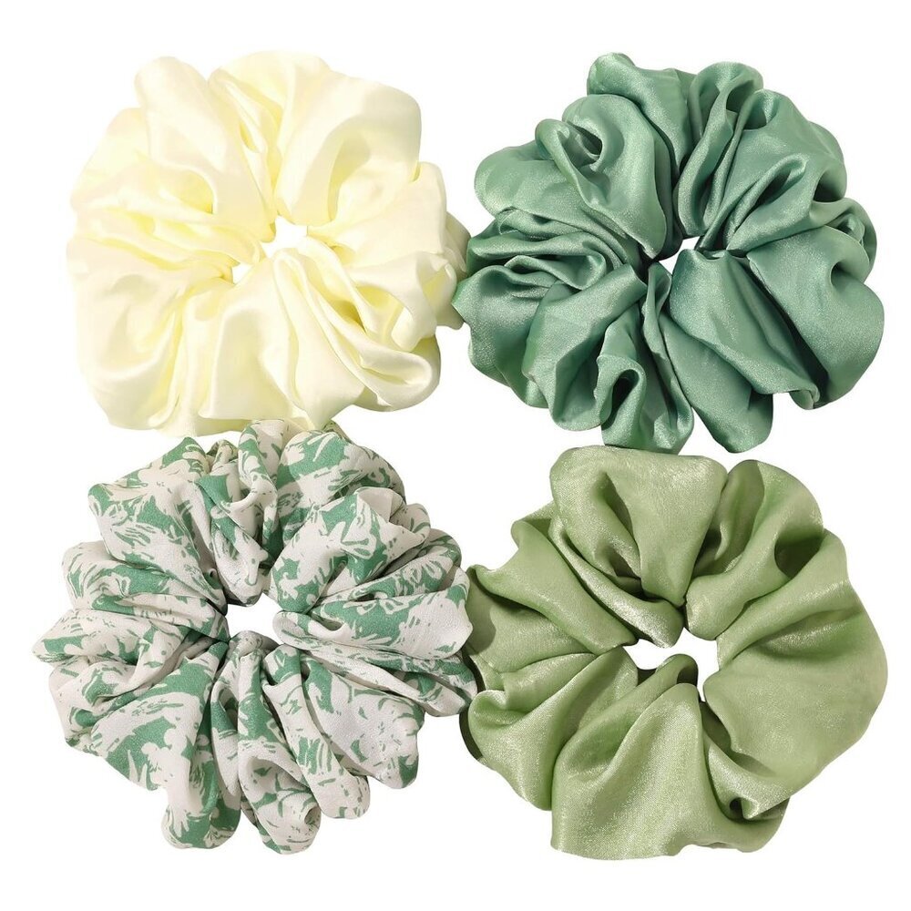 Scrunchies Hair Ties for Women - Big Silk Satin Scrunchie Exra Large Jumbo Gaint